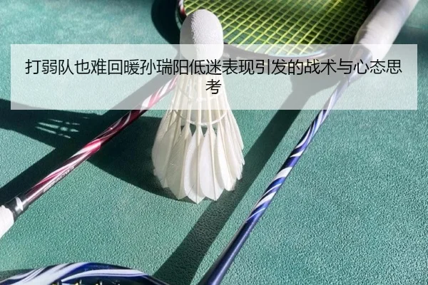 打弱队也难回暖孙瑞阳低迷表现引发的战术与心态思考 | HaoBo
